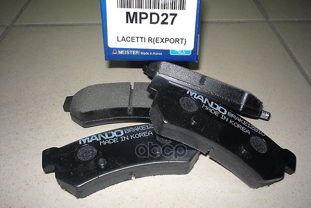 

Колодки Задние Chevrolet Lacetti/Nubira/Optra 07-> Mando Mpd27 Mando арт. MPD27