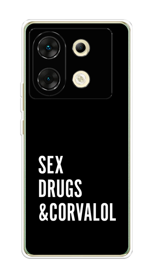 

Чехол на Infinix Zero 30 5G "Corvalol", Черный;серый;белый, 3104950-1