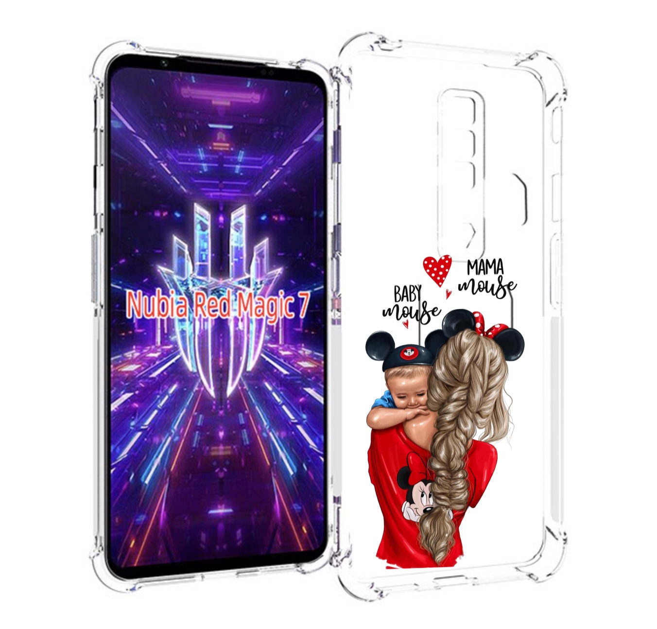 

Чехол MyPads Мама-маус женский для ZTE Nubia Red Magic 7, Прозрачный, Tocco