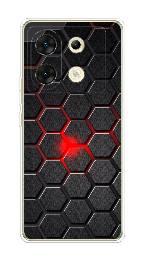 

Чехол на Infinix Zero 30 5G "Соты красные", Красный;черный;серый, 3104950-1