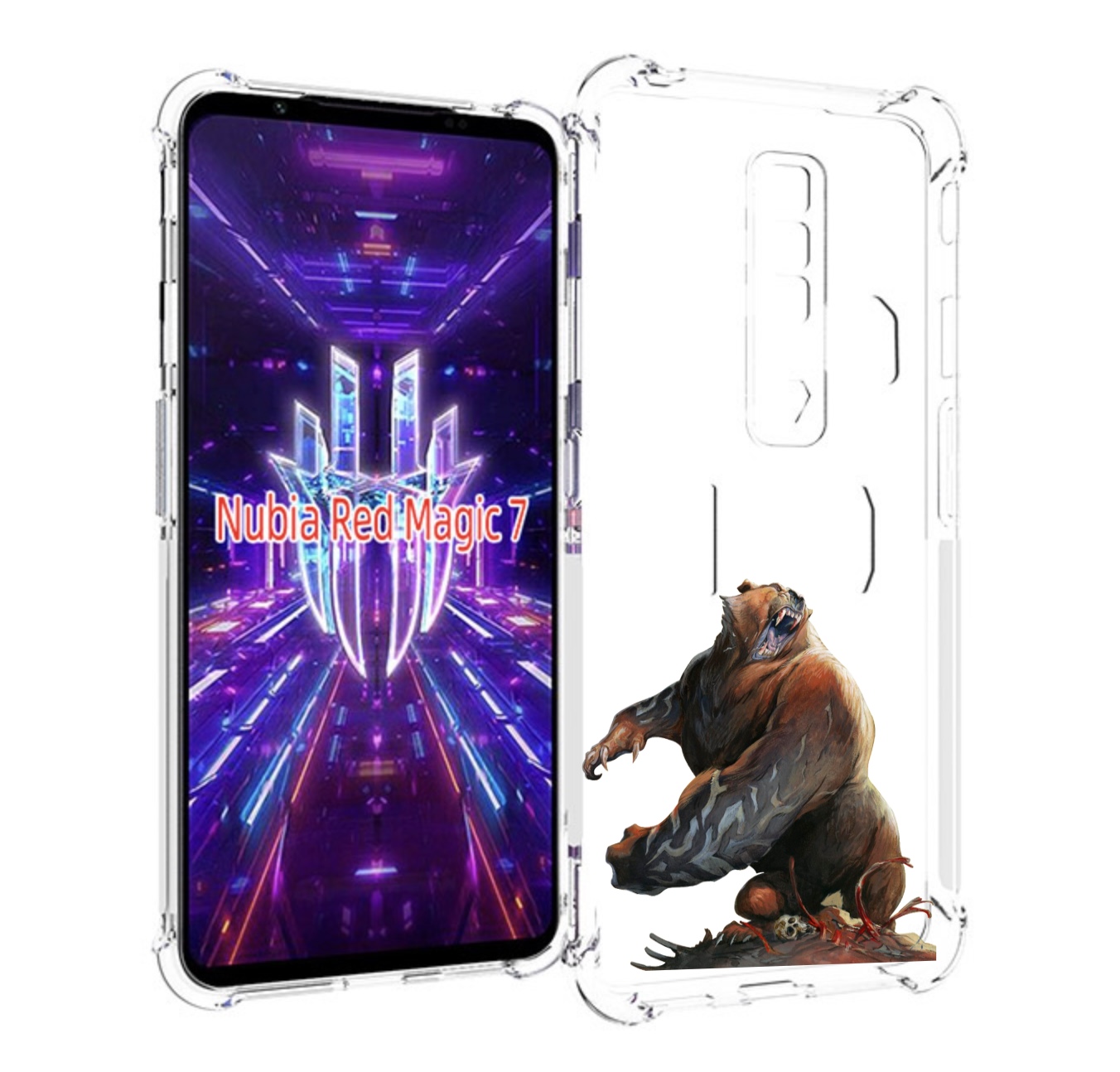 

Чехол MyPads Медведь-жестокий для ZTE Nubia Red Magic 7, Прозрачный, Tocco