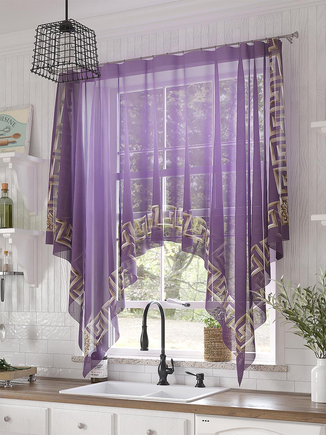 

Тюль AT HOME / шторы в комнату 200х145 см / Велминс (фиолетовый), 534250