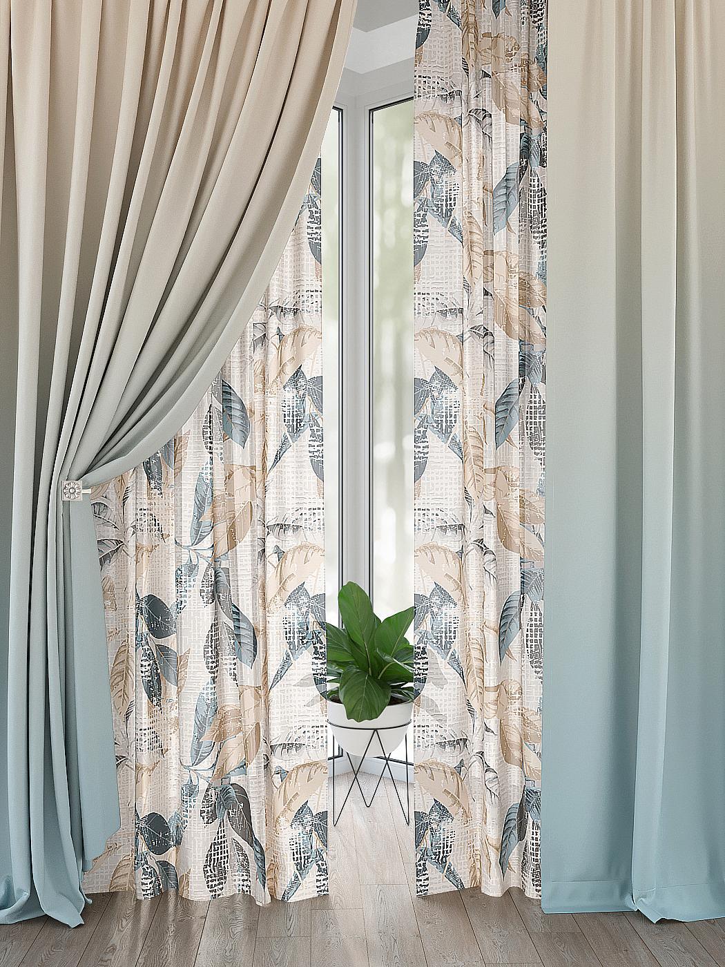 

Комплекты штор AT HOME / шторы в комнату 150х250 см / Менирилонс, 554099