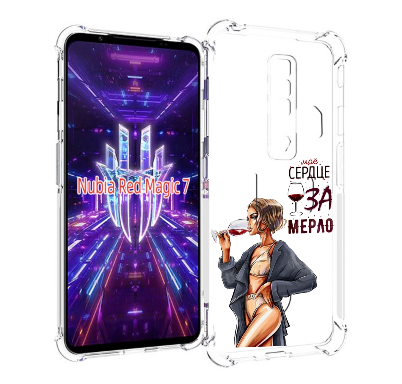 

Чехол MyPads Мое-сердце-замерло для ZTE Nubia Red Magic 7, Прозрачный, Tocco