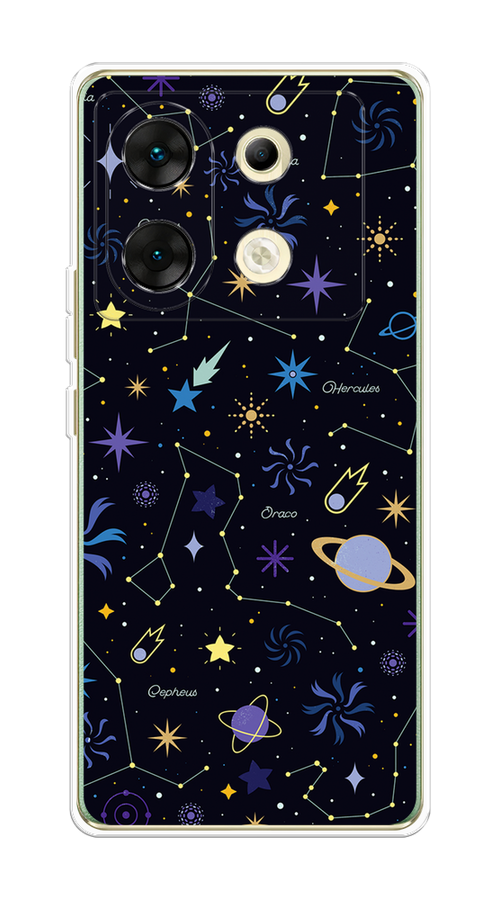 

Чехол на Infinix Zero 30 5G "Цветной космос", Желтый, 3104950-1