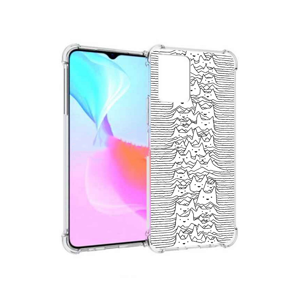

Чехол MyPads Tocco для Vivo Y33s черно белые коты 3D (PT226981.417.682), Прозрачный, Tocco