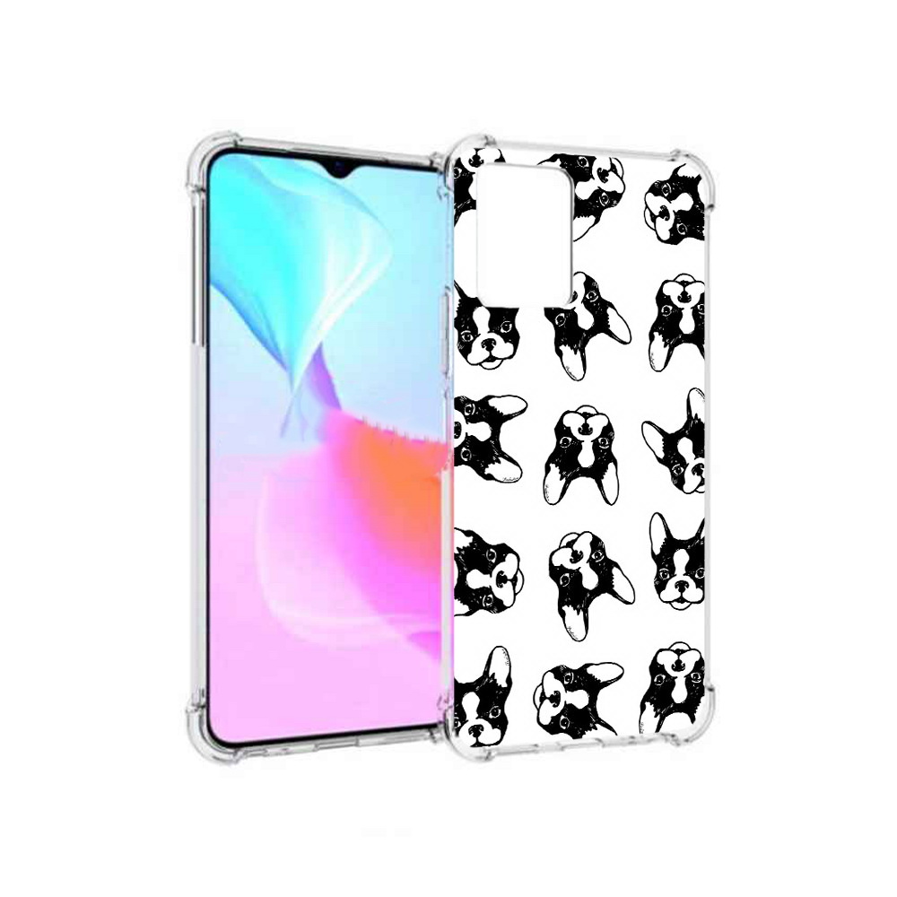 Чехол MyPads Tocco для Vivo Y33s черно белые собачки (PT226981.417.683)