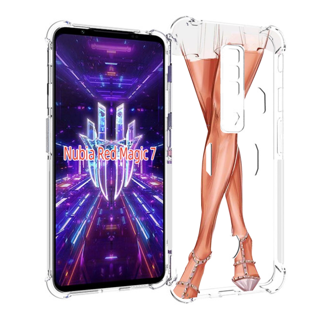 

Чехол MyPads Ножки для ZTE Nubia Red Magic 7, Прозрачный, Tocco