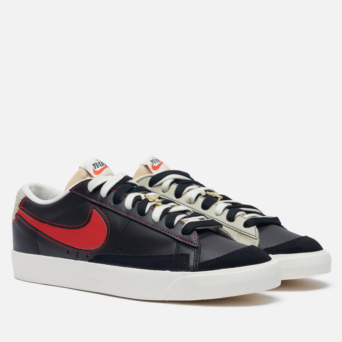 фото Кеды мужские nike blazer low 77 prm removable swoosh черные 45.5 eu