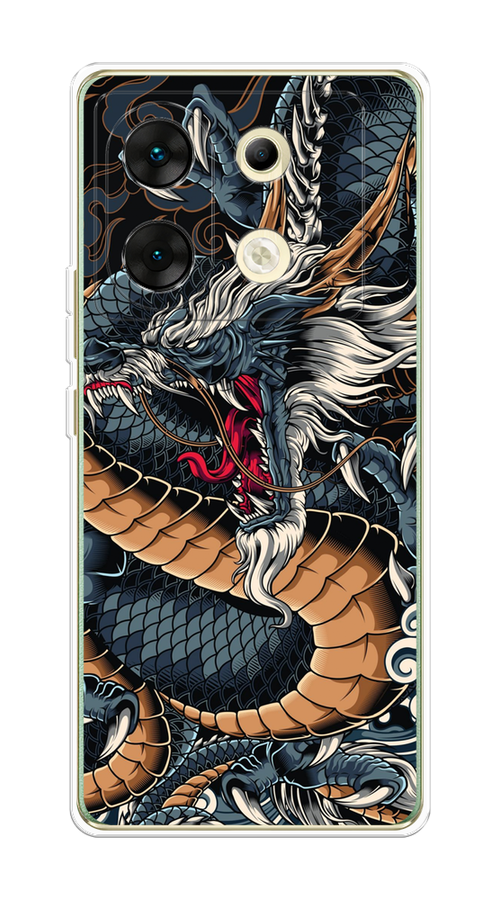 

Чехол на Infinix Zero 30 5G "Japanese Dragon", Коричневый;черный;синий, 3104950-1