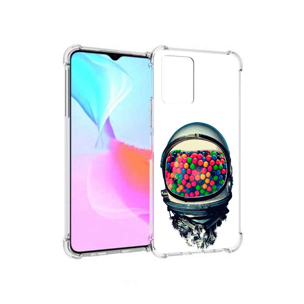 

Чехол MyPads Tocco для Vivo Y33s шлем космонавта (PT226981.417.700), Прозрачный, Tocco