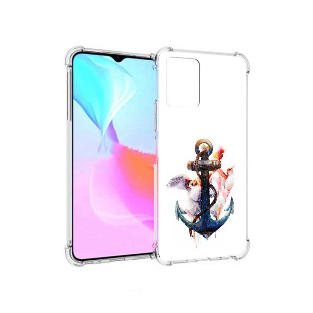 

Чехол MyPads Tocco для Vivo Y33s якорь с птицами (PT226981.417.703), Прозрачный, Tocco