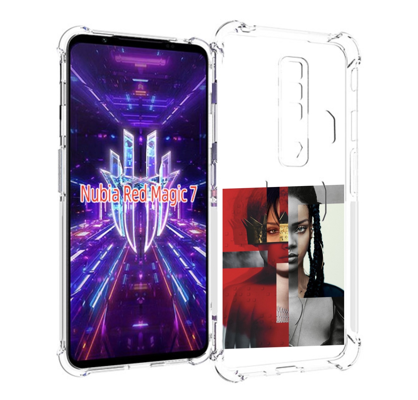 

Чехол MyPads Обложка-Рианна для ZTE Nubia Red Magic 7, Прозрачный, Tocco