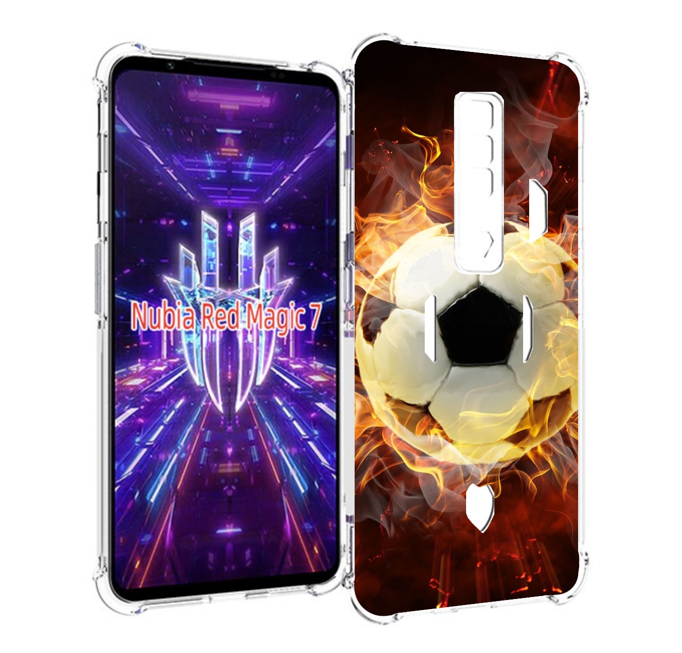 

Чехол MyPads Огненный-мяч для ZTE Nubia Red Magic 7, Прозрачный, Tocco