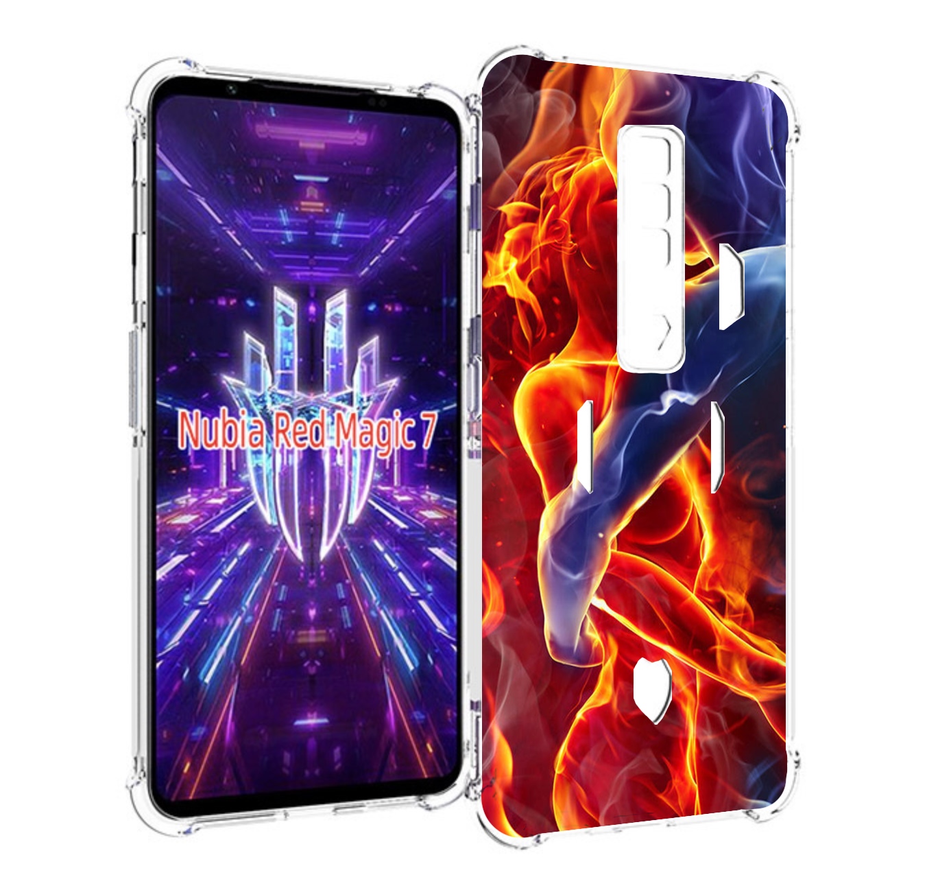Чехол MyPads Огонь-вода для ZTE Nubia Red Magic 7