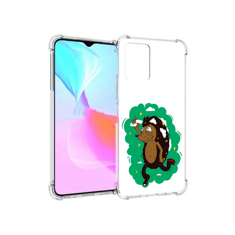 

Чехол MyPads Tocco для Vivo Y33s Ежик в облаках (PT226981.417.77), Прозрачный, Tocco
