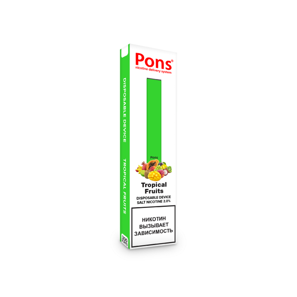 

Одноразовая электронная сигарета Pons Disposable Device Tropical Fruits, 1,6%
