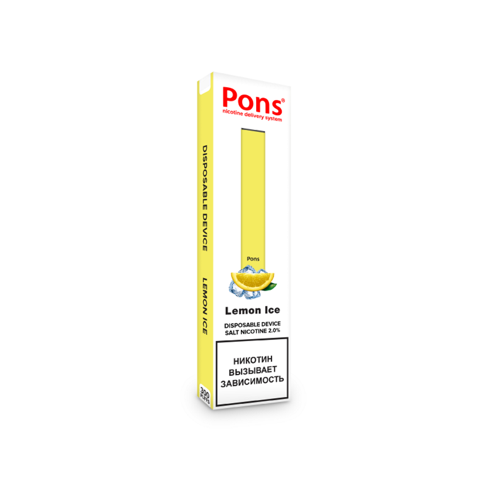 

Одноразовая электронная сигарета Pons Disposable Device Lemon Ice, 1,6%