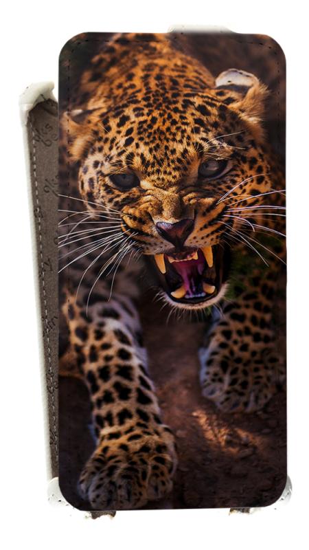 

Кожаный чехол для Tele 2 Midi Aksberry Protective Flip Case (Белый) (Дизайн 147)