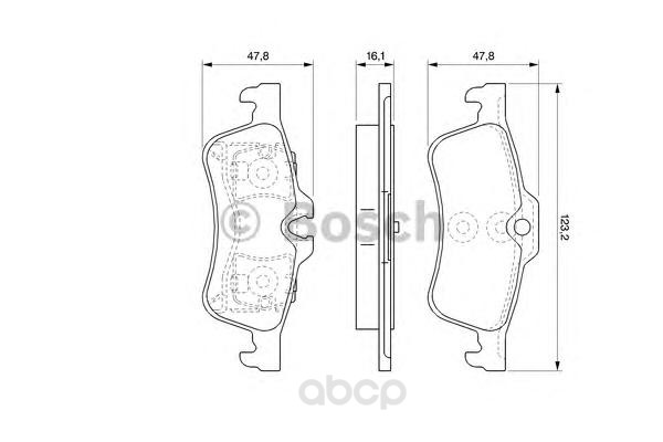 

Тормозные колодки Bosch дисковые 986494063