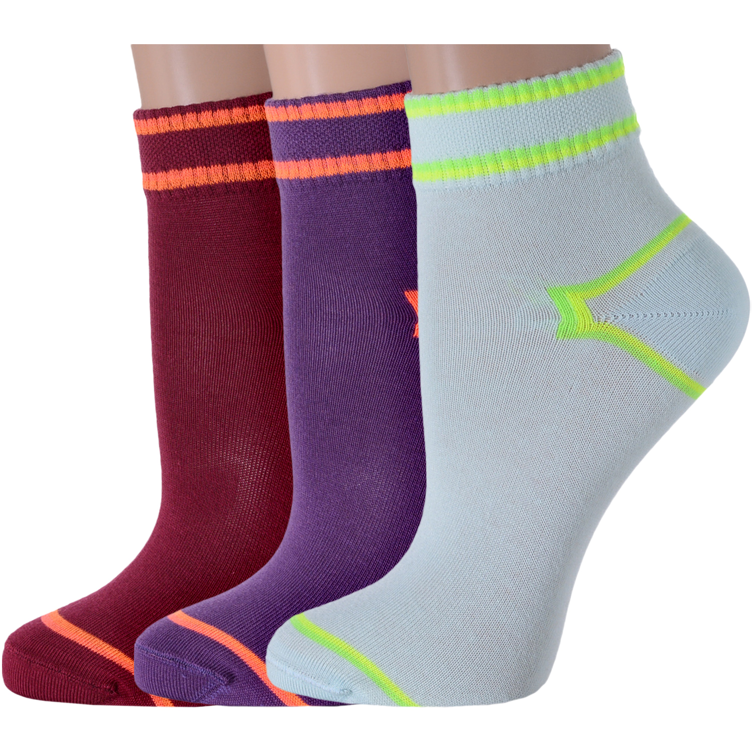 

Комплект носков женских LorenzLine 3-Д124 разноцветных 25, Бордовый;фиолетовый;голубой, 3-Д124