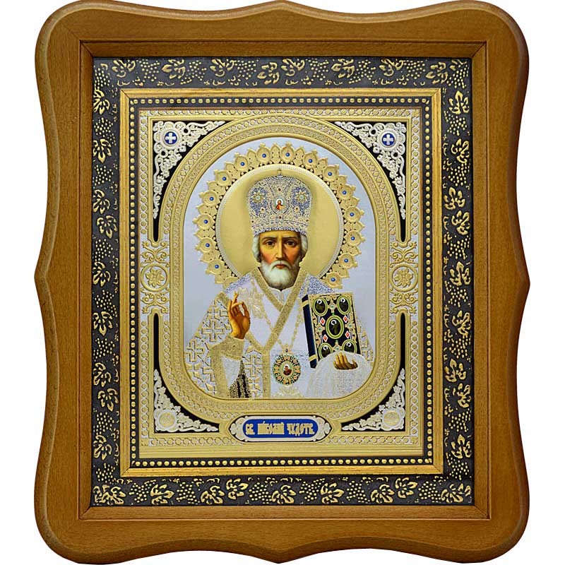 

Николай Чудотворец. Печатная икона (конгрев).