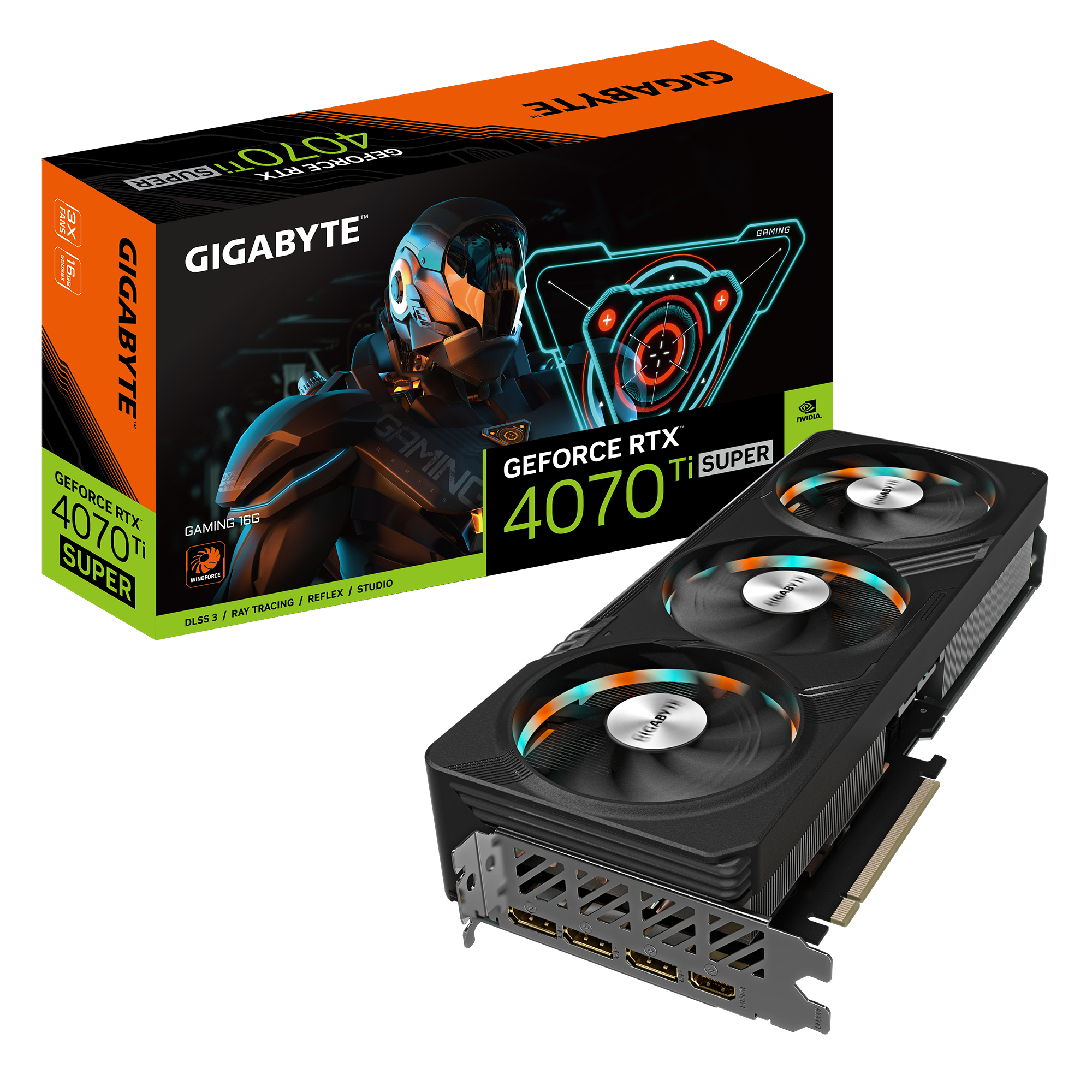 

Видеокарта GIGABYTE GeForce RTX 4070 Ti SUPER GAMING (GV-N407TSGAMING-16GD), Черный, GeForce RTX 4070 Ti SUPER GAMING