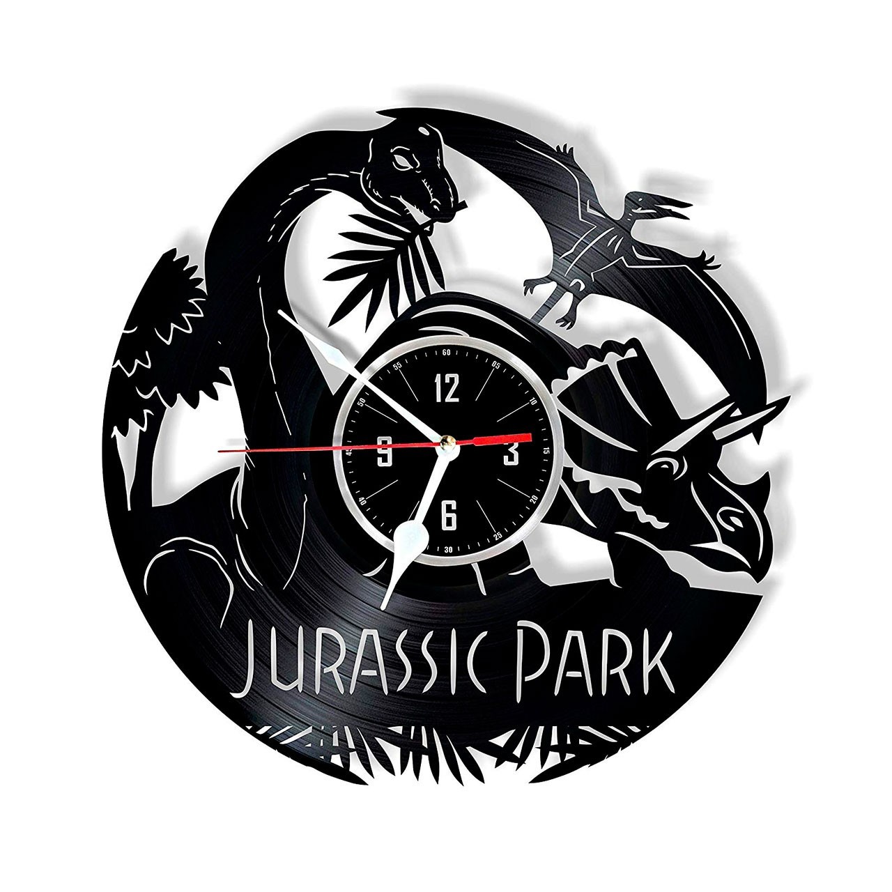 фото Часы из виниловой пластинки (c) vinyllab - jurassic park