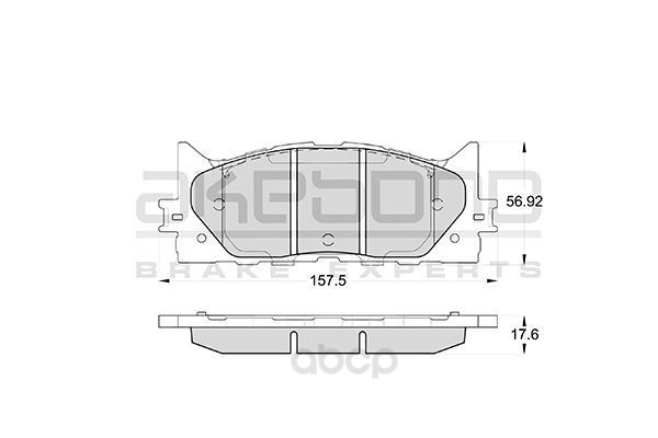 Тормозные колодки Akebono передние дисковые Toyota Camry 2006-2011 AN734K