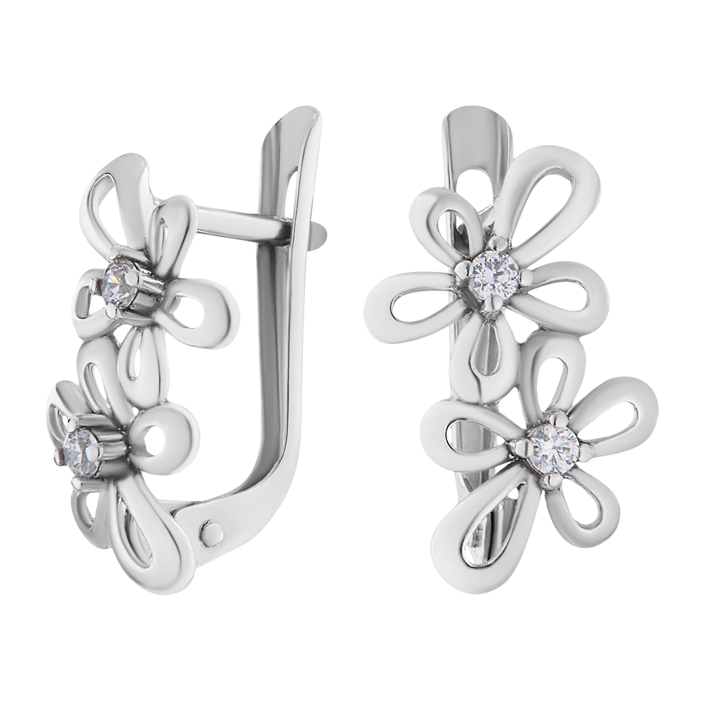 Серьги серебряные с фианитами арт. 2124602/9