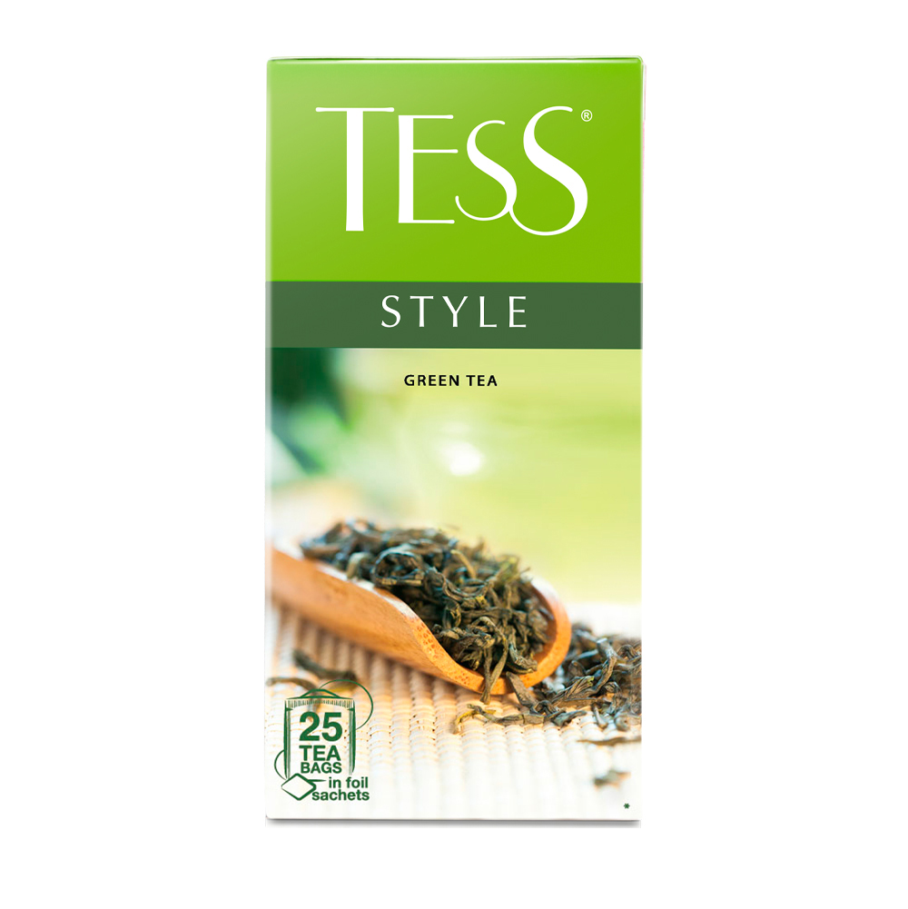 фото Чай зеленый tess style 25 пакетиков