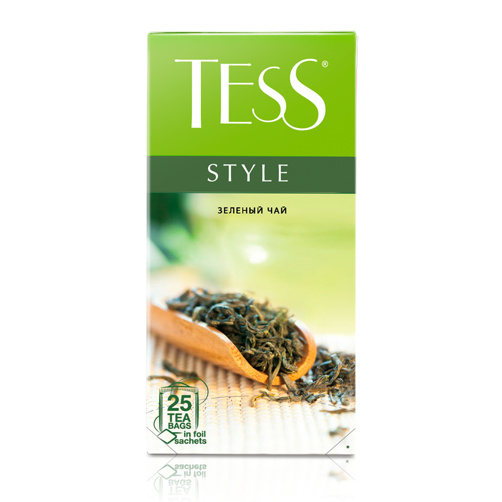 фото Чай зелёный tess style, 25 пакетиков