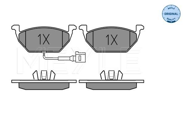 

Колодки передние (с датчиком) vag a3/octavia/yeti/golf v/vi/caddy iii all 04- meyle 025 23