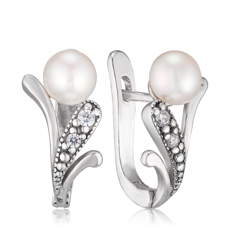 

Серьги из серебра с жемчугом ЮВЕЛИР КАРАТ 2122196/9-5-5,5, 2122196/9-5-5,5