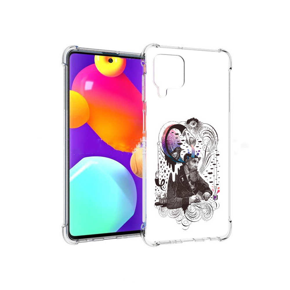 

Чехол MyPads Tocco для Samsung Galaxy M62 абстракция думающий мужчина (PT158430.541.210), Прозрачный, Tocco