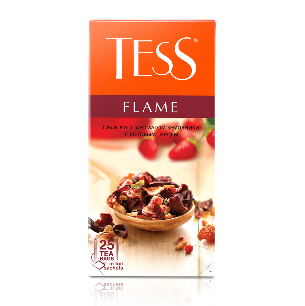 Напиток чайный Tess Flame фруктовый, 25 пакетиков