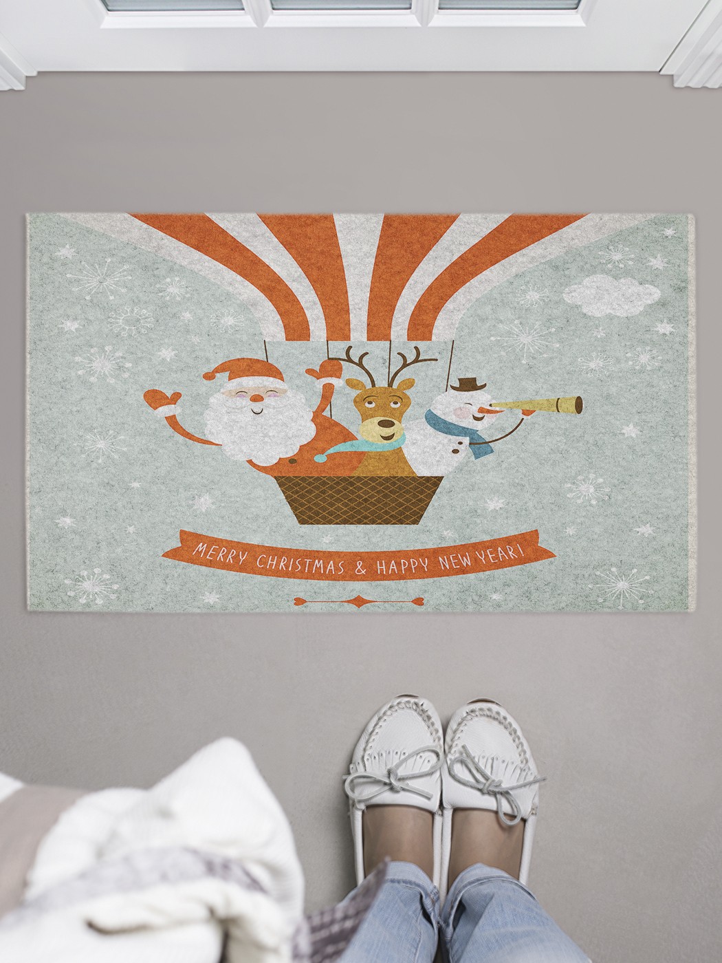 

Придверный коврик в прихожую для обуви, на резиновой основе, 75x45 см door_52057 JoyArty