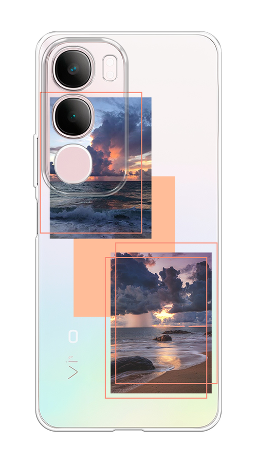 

Чехол на Vivo Y19s "Sky collage", Розовый;прозрачный;синий, 2612350-1