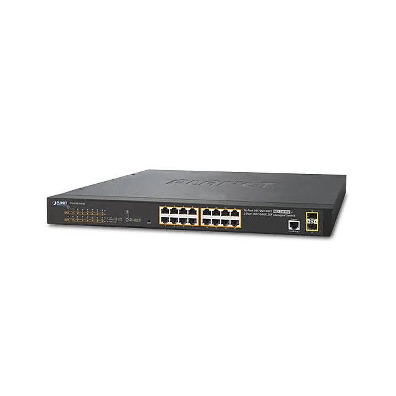

Коммутатор Planet GS-4210-16P2S черный