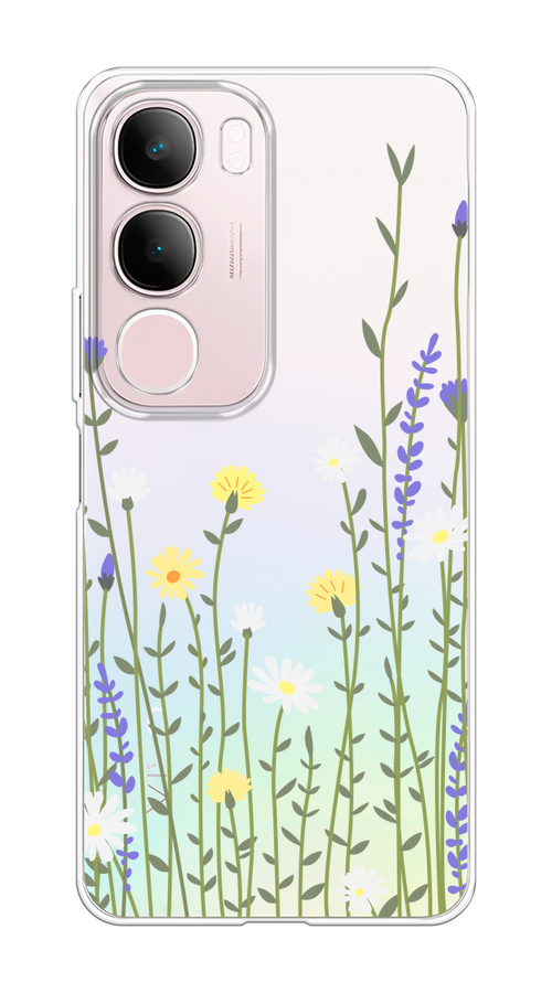 

Чехол на Vivo Y19s "Ромашка и лаванда", Зеленый;желтый;прозрачный, 2612350-1