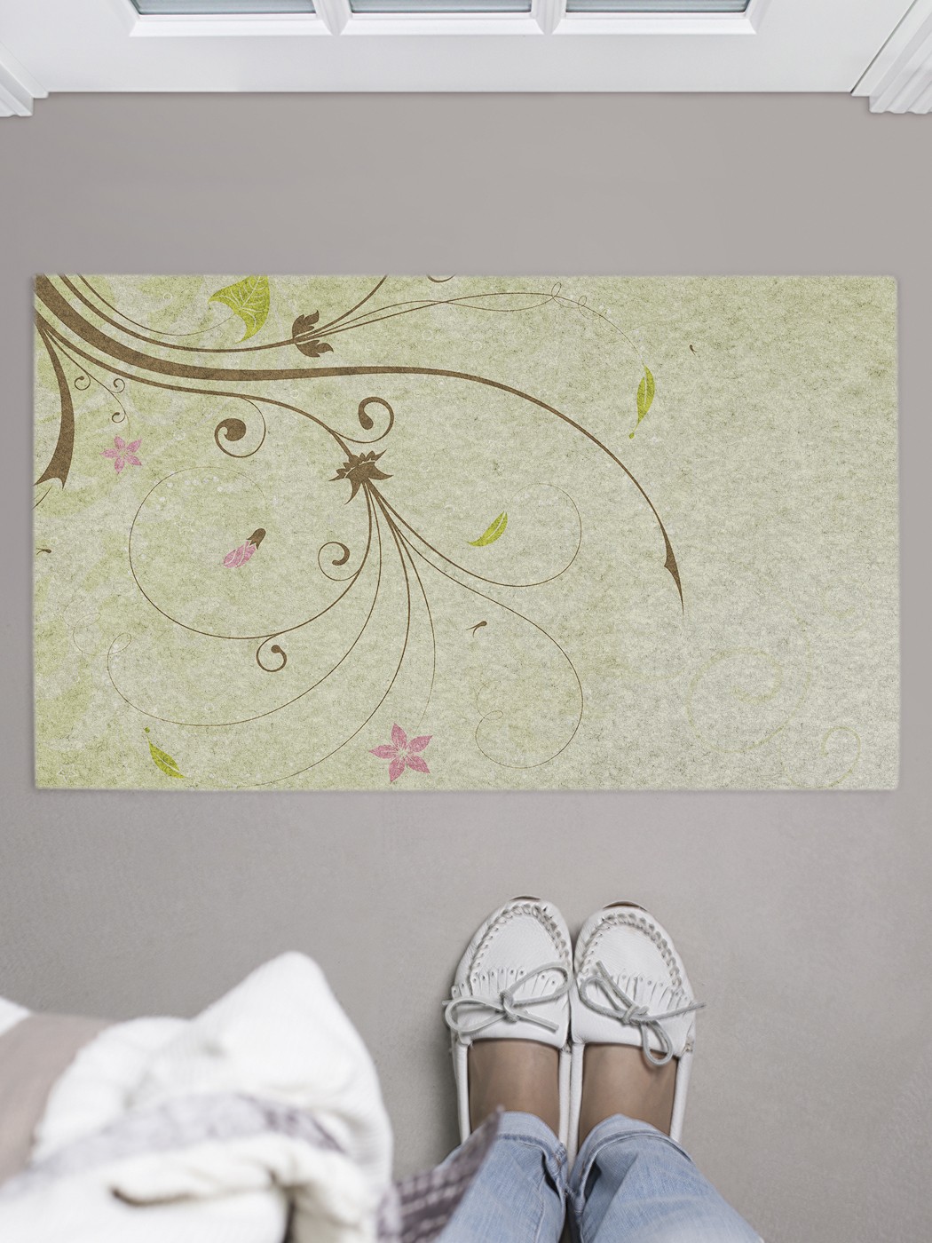 

Придверный коврик в прихожую для обуви, на резиновой основе, 75x45 см door_52128 JoyArty