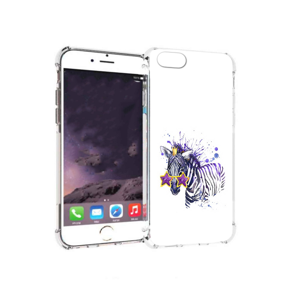 

Чехол MyPads Tocco для Apple iPhone 6 акварельная зебра (PT54043.605.215), Прозрачный, Tocco