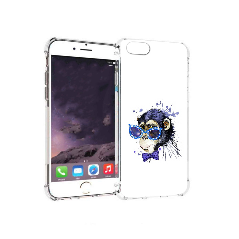 

Чехол MyPads Tocco для Apple iPhone 6 акварельная обезьяна (PT54043.605.216), Прозрачный, Tocco