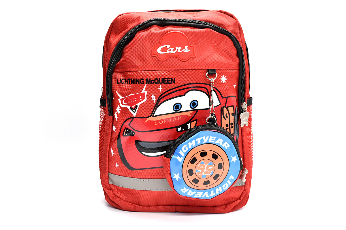 фото Детский рюкзак для мальчика машинки 23*27*9 см л3-117 - 8 красный nobrand