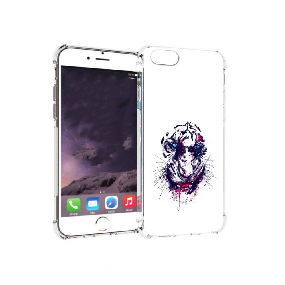 

Чехол MyPads Tocco для Apple iPhone 6 безумный тигр (PT54043.605.228), Прозрачный, Tocco