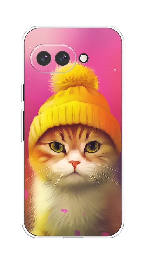 

Чехол на Google Pixel 9a "Котик в шапочке", Розовый;желтый;бежевый, 272250-1