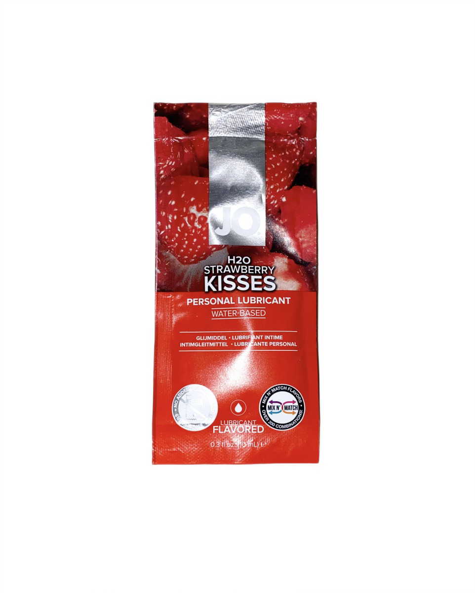 Купить Вкусовой лубрикант на водной основе System JO Strawberry Kiss клубника 10 мл
