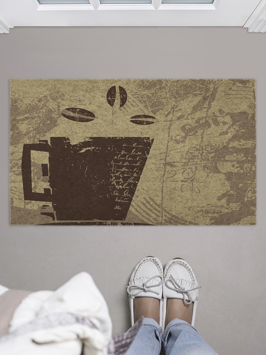 

Придверный коврик в прихожую для обуви, на резиновой основе, 75x45 см door_52207 JoyArty