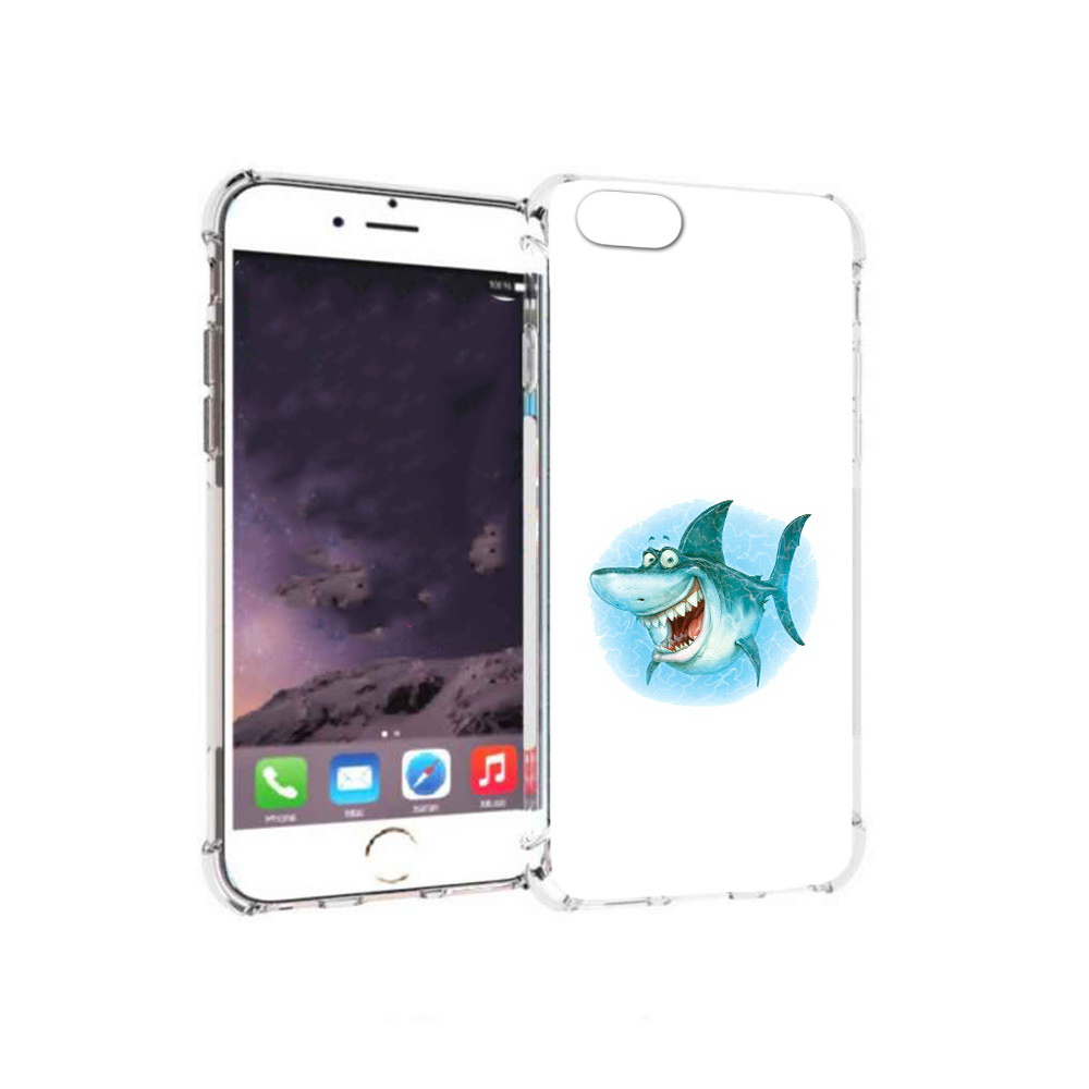 

Чехол MyPads Tocco для Apple iPhone 6 веселая акула (PT54043.605.261), Прозрачный, Tocco