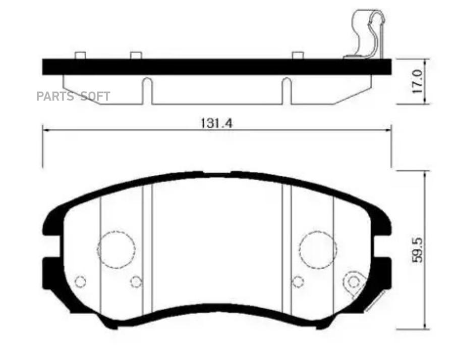 

Тормозные колодки HSB дисковые HP0037